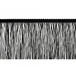 Fringe trim width 12.5 cm - Black (1 Meter)