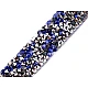 Iron on rhinestone trimming braid width 15 mm - Black diamond (1 Meter)