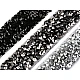 Iron on rhinestone trimming braid width 15 mm - Black diamond (1 Meter)