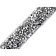 Iron on rhinestone trimming braid width 15 mm - Black diamond (1 Meter)