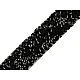 Iron on rhinestone trimming braid width 15 mm - Black diamond (1 Meter)
