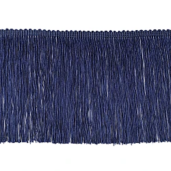 Fringe - shiny, dense, width 15.5 cm - Blue dark (1 Meter)