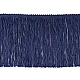 Fringe - shiny, dense, width 15.5 cm - Blue dark (1 Meter)