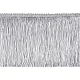 Fringe - shiny, dense, width 15.5 cm - Blue dark (1 Meter)