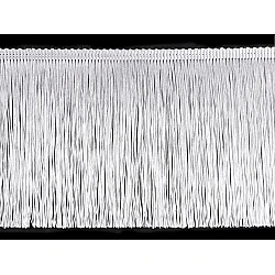 Fringe - shiny, dense, width 15.5 cm - White (1 Meter)