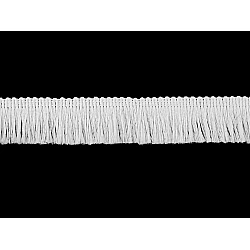 Cotton fringes width 25 mm - White (1 Meter)