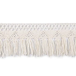 Cotton tassels / fringes, lace width 70 mm - Ecru light (1 Meter)