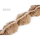 Artifical fur trimming to sew-on, round, width 3 cm - Beige (1 Meter)