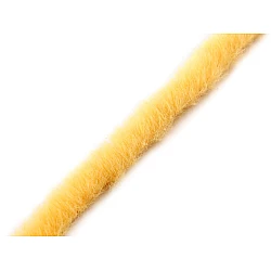 Artifical fur trimming to sew-on, flat, width 1.5 cm - Yellow (1 Meter)