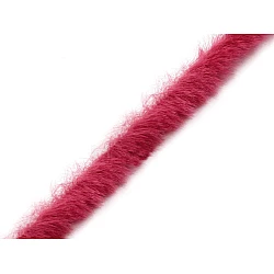 Artifical fur trimming to sew-on, flat, width 1.5 cm - Pink (1 Meter)