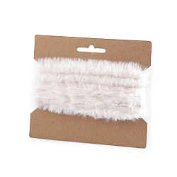 Artifical fur trimming to sew-on, flat, width 2 cm - Creamy light (1 Piece)