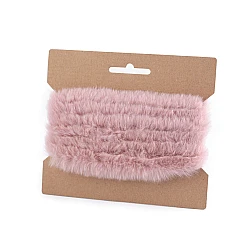 Artifical fur trimming to sew-on, flat, width 2 cm - Powder (1 Piece)
