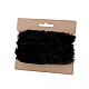 Artifical fur trimming to sew-on, flat, width 2 cm - Black (1 Piece)