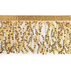 Fringes with holographic sequins, width 15 cm - Gold (1 Meter)