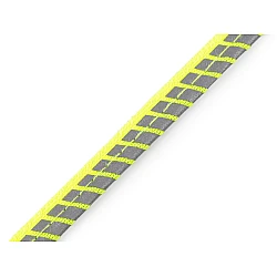 Reflective bias binding / trimming, width 10 mm - Yellow reflective (1 Meter)