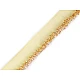 Polyester insertion piping with seed beads, width 15 mm - Off white (1 Meter)