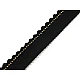 Insertion piping with rhinestones and tulle, width 15; 20 mm - Black (1 Meter)