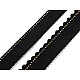 Insertion piping with rhinestones and tulle, width 15; 20 mm - Black (1 Meter)