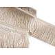 Fringe, shiny and dense, width 90 mm - White (1 Meter)