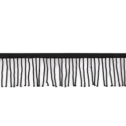 Fringes / braid made of chopped seed beads, width 50 mm - Black (9 Meters)
