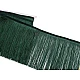 Fringe, shiny, width 18 cm - Dark green (9 Meters)