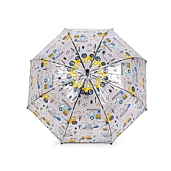 Boy's transparent auto-open umbrella, cars - Black (1 Piece)