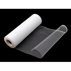 Decorative tulle width 22 cm - White (1 Meter)