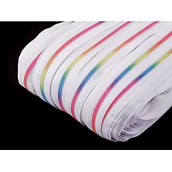 Continuous nylon rainbow zipper no 3 - White (1 Meter)