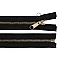 Brass tent zipper, no 5 with double-sided slider, length 200 cm - Black (1 Piece)