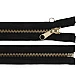 Brass tent zipper, no 5 with double-sided slider, length 200 cm - Black (1 Piece)