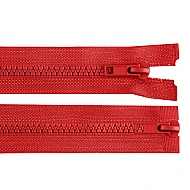 Two-way plastic zipper no 5, open-end, 2 sliders, length 95 cm, jacket - Red (1 Piece)