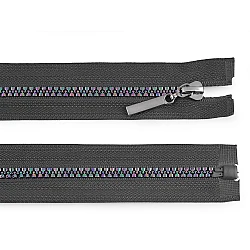 Rainbow plastic zipper no 5, length 40 cm - Grey (1 Piece)