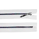 Rainbow plastic zipper no 5, length 50 cm - White (1 Piece)