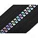 Rainbow plastic zipper no 5, length 50 cm - White (1 Piece)