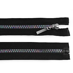 Rainbow plastic zipper no 5, length 70 cm - Black (1 Piece)