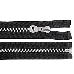 Plastic / vislon zipper width 8 mm length 70 cm, jacket - Black (1 Piece)