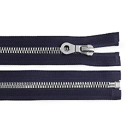 Plastic / vislon zipper width 8 mm length 80 cm, jacket - Blue dark (1 Piece)