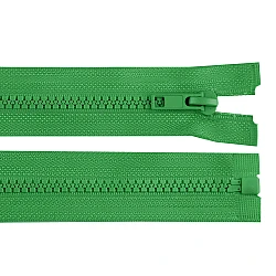 Plastic / vislon zipper no 5, length 120 cm jacket - Green fern (1 Piece)