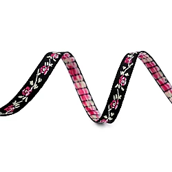 Jacquard ribbon costume trimming, width 9 mm - Dark blue (18 Meters)