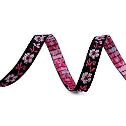 Jacquard ribbon costume trimming, width 9 mm - Dark blue (18 Meters)