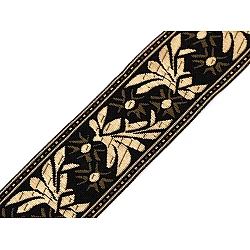 Folk costume / patterned ribbon width 40 mm - Black (1 Meter)