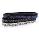 Polyester folk ribbon, width 18 cm - Black (20 Meters)