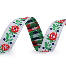 Polyester folk ribbon, width 18 cm - White (20 Meters)