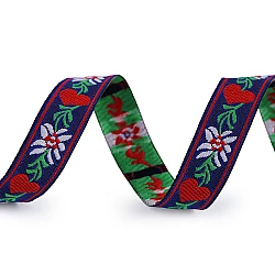 Polyester folk ribbon, width 15 cm - Blue dark (18 Meters)