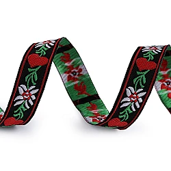 Polyester folk ribbon, width 15 cm - Black (18 Meters)