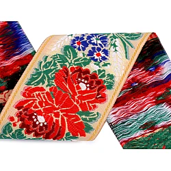 Polyester folk ribbon, width 70 cm - Cream (1 Meter)