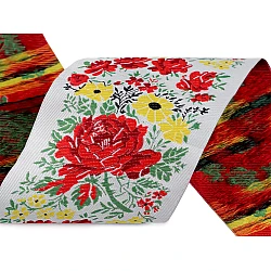 Polyester folk ribbon, width 10 cm - Grey-green (1 Meter)