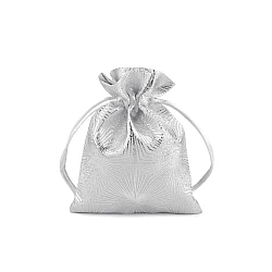 Gift bag metallic pattern 13x18 cm - Silver (10 Pieces)