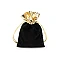 Gift bag 10x13 cm velvet, metallic - Black (10 Pieces)