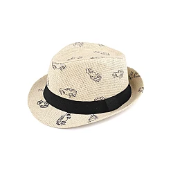 Children's summer hat / straw hat, cars - Natural light (1 Piece)